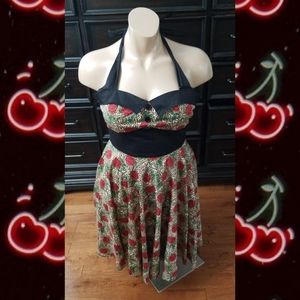 Hellbunny vixen rockabilly dress leopard rose